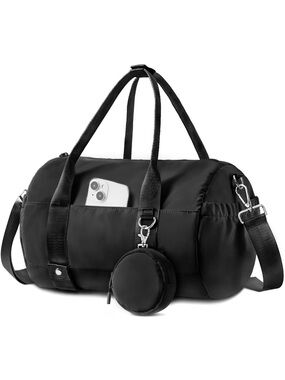 TOPEAST Mini Sports Yoga Bag Gym Tote Bag with Yoga Mat Holder black
